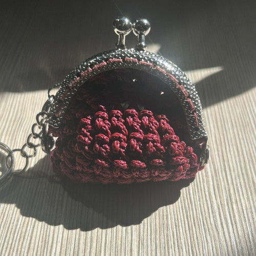Mini keychain handmade, red