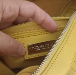 Tosca Blu large leather shoulder bag like new, yellow