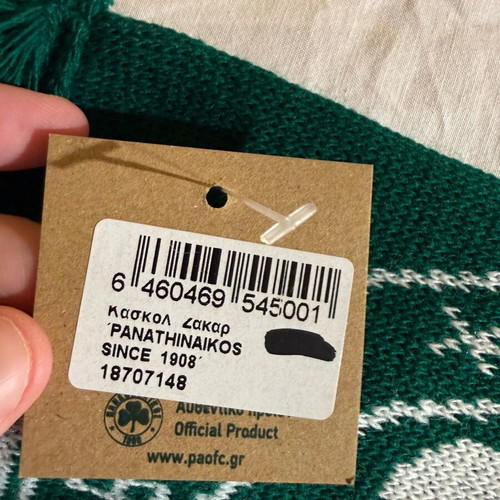 Authentic Panathinaikos knitted scarf new