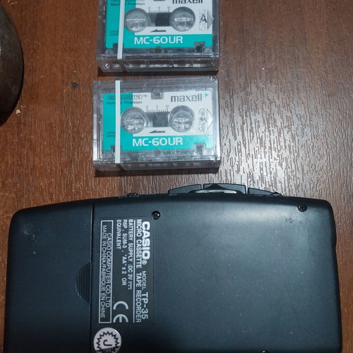 Casio vintage journalism cassette recorder with 3 cassettes