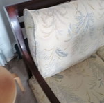 Solid two-seater sofa used