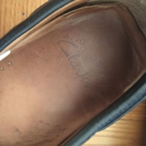 Clarks leather moccasins like new, size 43