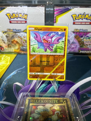 Pokemon card Gligar reverse holo Guardians Rising 2017 in excellent condition