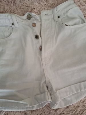 Stradivarius white denim shorts like new, size S