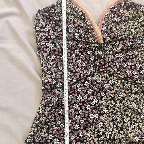 Halter Top Liu Jo floral with strass and lace Small new