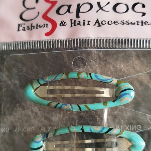 Hair clips new, pack of 8, blue