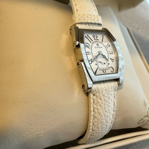 Cyma Le Locle Ladies Watch New White Full Set
