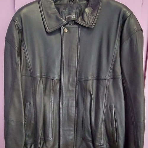 LEATHER BLACK JACKET - XL
