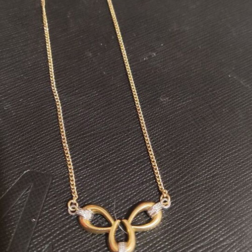Gold pendant 18K new, 4.8g, length 41cm