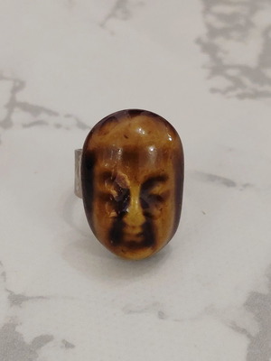 Vintage ceramic ring from the 70s, used