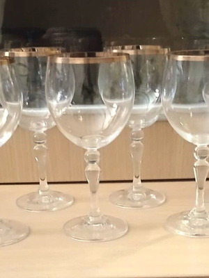 Set of 6 Bohemia crystal water glasses from Czechia new