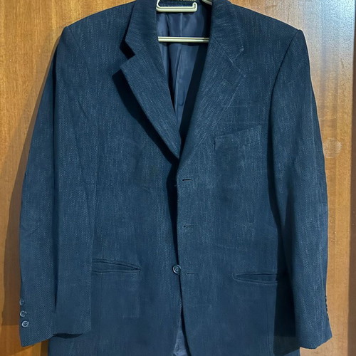 Marks & Spencer St Michael men's blazer used, navy blue textured