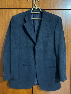 Marks & Spencer St Michael men's blazer used, navy blue textured
