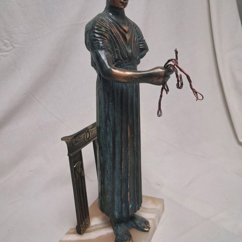 Massive Bronze Charioteer of Delphi used on onyx base