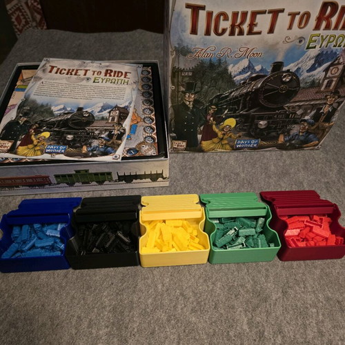 Ticket to ride player trays like new, 3D printed set of 5