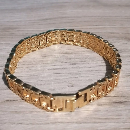 Gold-plated men's chain bracelet like new, 19 cm