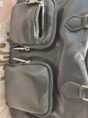 Чанта за рамо A To Z Greek нова, черна, кожа близка до естествена