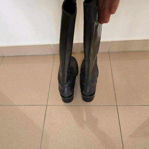 Laura Bellariva leather boots dark grey size 37