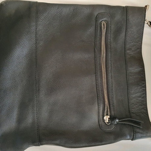 Massimo Dutti men's leather bag used, black