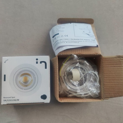Recessed Spot VK white new, set of 2 with 3 spotlamps
