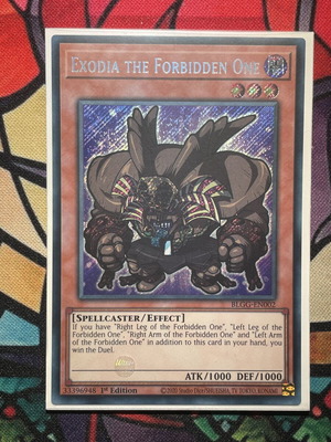 Exodia the Forbidden One Chibi secret rare card new condition