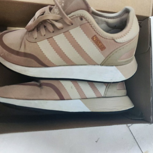 Adidas sneakers size 38 used, beige and pink