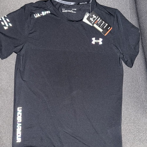 Under Armour reflective sportswear set, black, size M