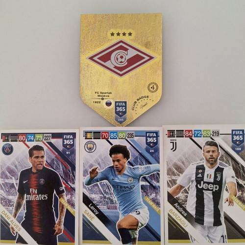 FIFA 365 2019 cards like new, Dani Alves, Leroy Sané, Andrea Barzagli, Spartak Moskva