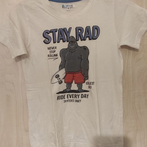 T-shirt for 8-year-old boy like new, white