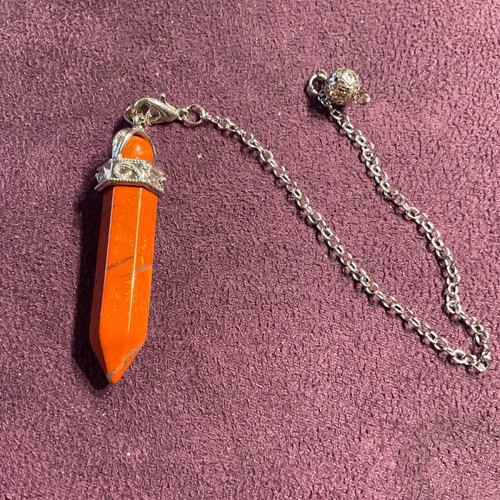 Red Jasper Authentic Stone Pendulum
