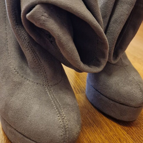 Sante Over The Knee Boots Like New, Grey, Size 37, Heel 13cm