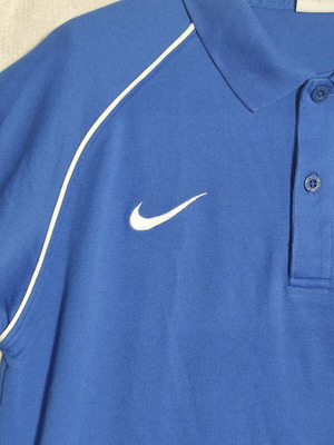 Nike KNVB men's royal blue Dri-FIT polo shirt, size M