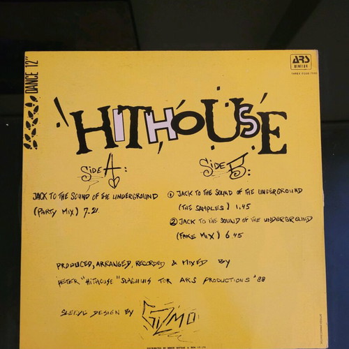 Jack to the house of the underground vinyl used 1989