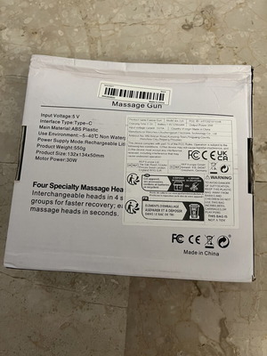 Massage gun 5V, like new