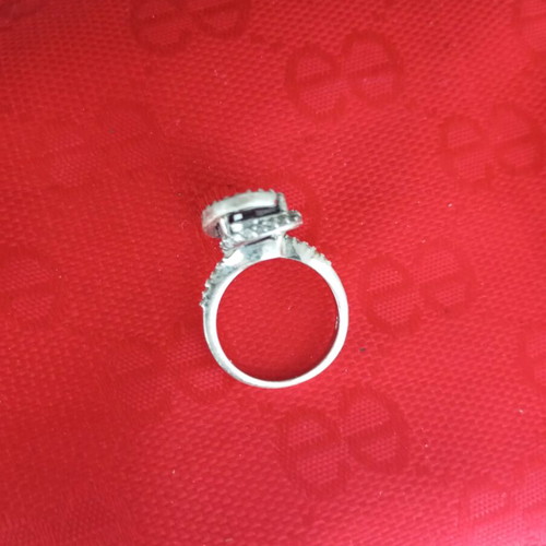 Silver 925 ring with amethyst and zircon, like new, size 55