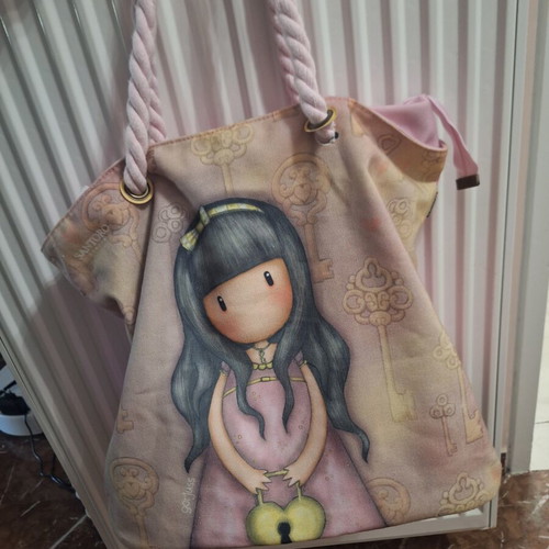 Santoro Gorjuss Beach Bag like new, pink multicolor, shoulder type