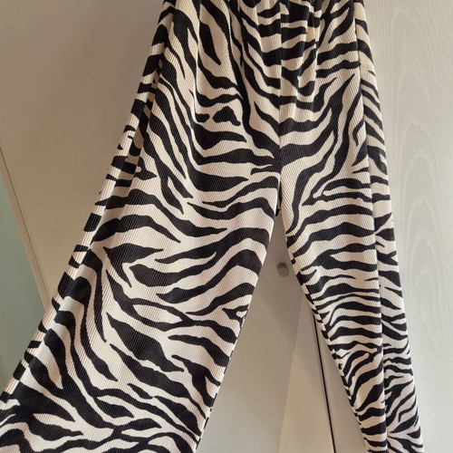 Primark zebra print palazzo pants like new, size M 38 10