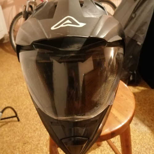 Acerbis Moto helmet used, black motocross design