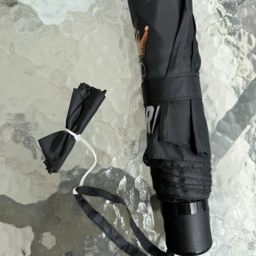 Black Folding Umbrella with Case and Graphic Design new