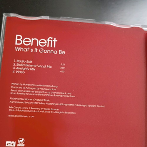 Benefit What's It Gonna Be CD single like new