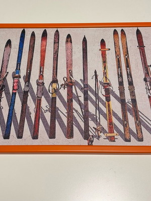 Vintage skis print new 42x33