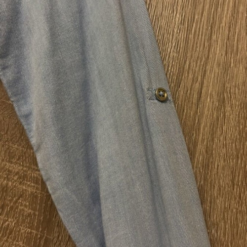 Blue Primark shirt dress like new with knitted brown belt S/M