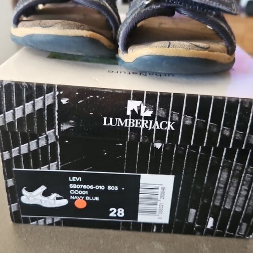 Lumberjack sandals size 28 like new, blue boys' shoes