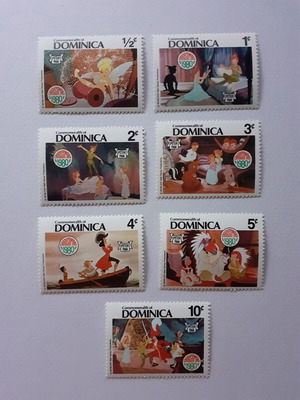 Commonwealth of Dominica Walt Disney Peter Pan 1980 stamp set mint