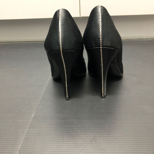 Sante Satin Peep Toe Heels Size 38 New with Rhinestones