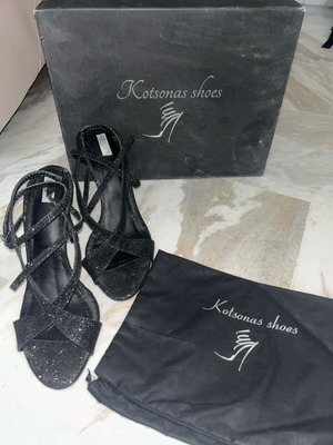Kotsonas handmade sandals like new, black, size 37