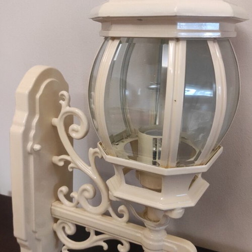 Outdoor wall lantern vintage design, beige, new