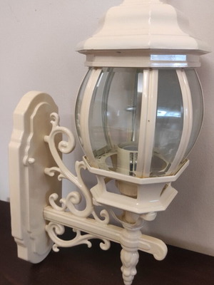 Outdoor wall lantern vintage design, beige, new