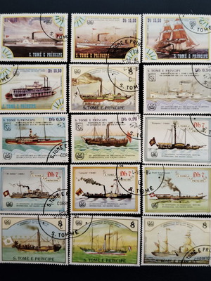 Sao Tome and Principe stamps with ships
