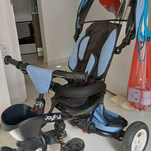 Joyful foldable tricycle bike for kids, blue, 9m+